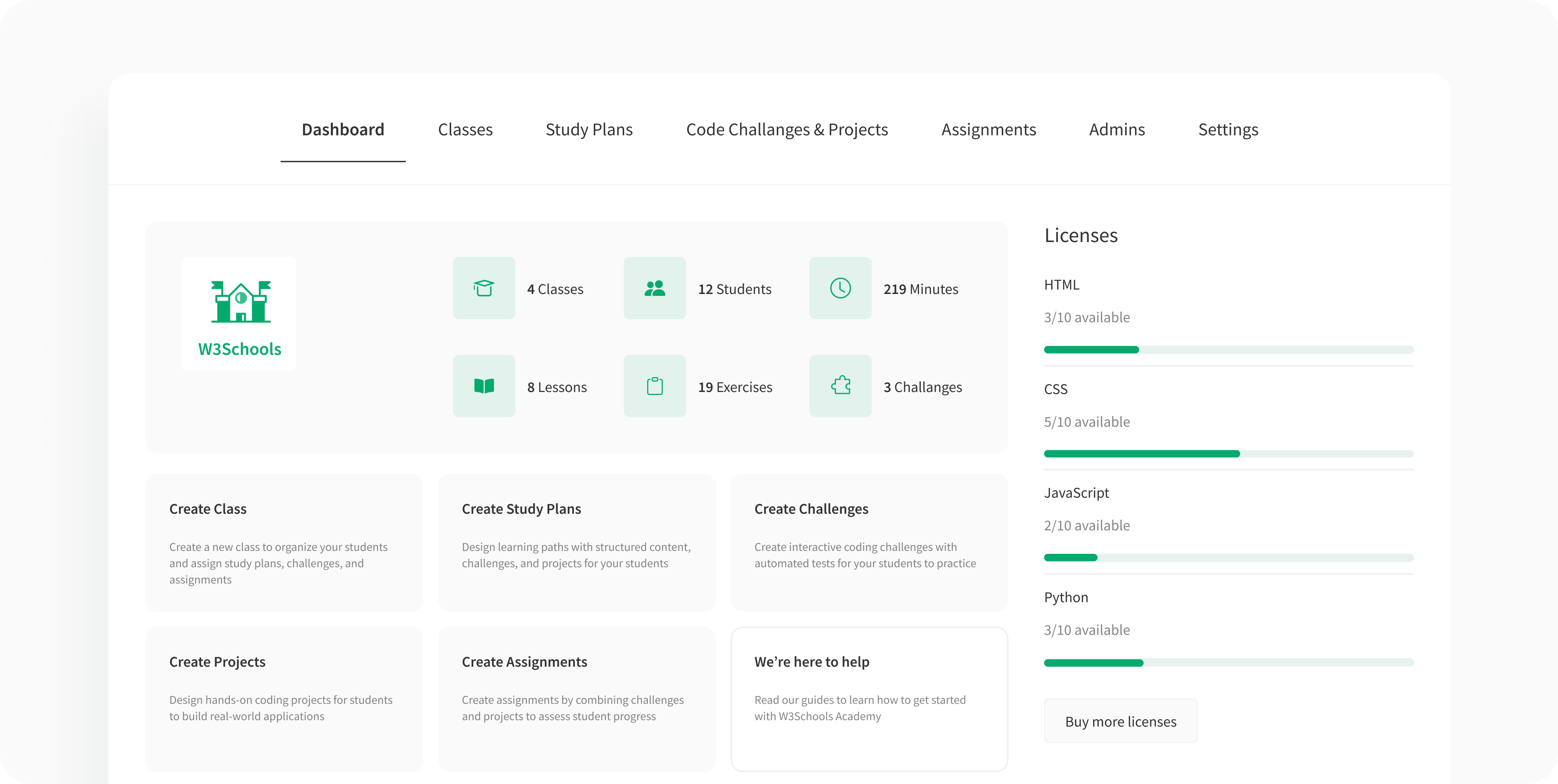 Student Progress Dashboard Preview
